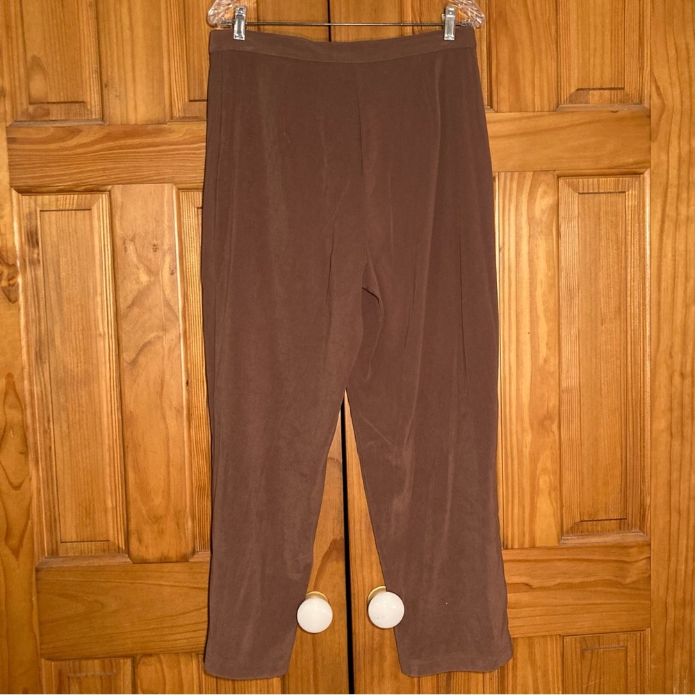 NWOT Studio Vintage 80s 90s Pants Career Flat Panel Brown Size 14P